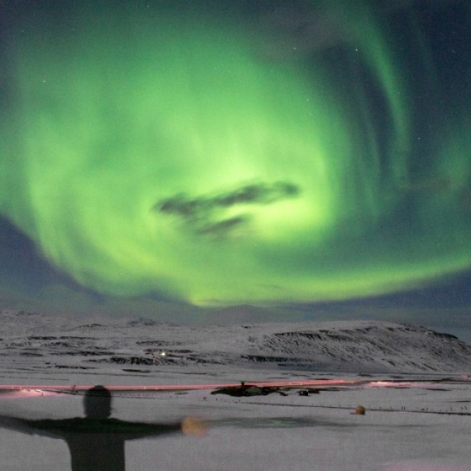 The dance of Northern lights welcome a new year
